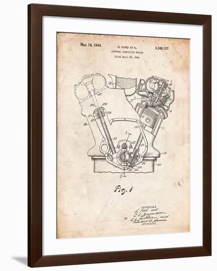 Ford Internal Combustion Engine-Cole Borders-Framed Art Print