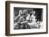 Ford Modeling Agency Owner, Eileen Ford Cooks with Models in Her Mansion, New York, 1970-Co Rentmeester-Framed Photographic Print