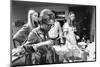 Ford Modeling Agency Owner, Eileen Ford Cooks with Models in Her Mansion, New York, 1970-Co Rentmeester-Mounted Photographic Print