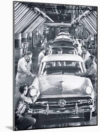 Ford Motor Company Assembly Line, C.1955-null-Mounted Photographic Print