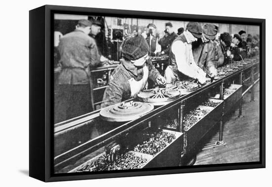 Ford Motor Company Assembly Line, Detroit, C.1917-null-Framed Stretched Canvas