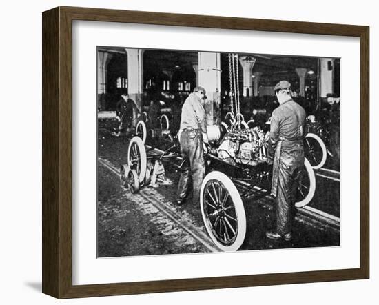 Ford Motor Company Assembly Line, Detroit, C.1920-null-Framed Photographic Print