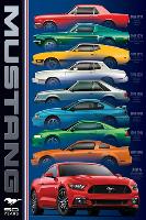 Ford: Mustang- 50 Years 9 Types-null-Lamina Framed Poster