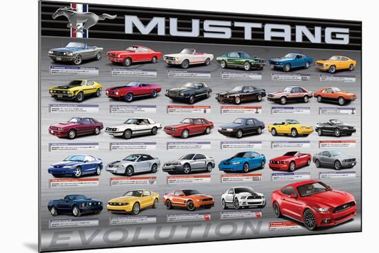 Ford: Mustang- 50 Years Of Evolution-null-Mounted Poster