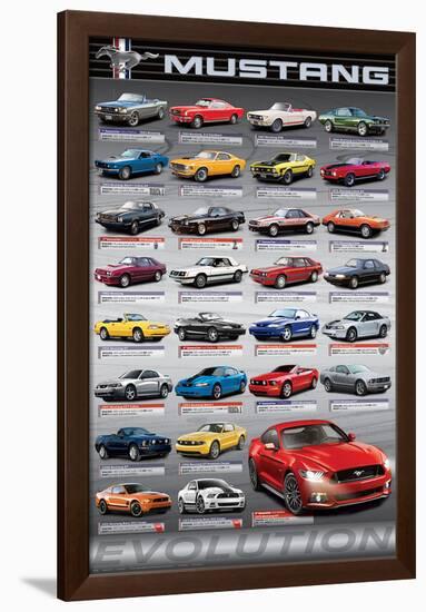 Ford: Mustang- 50 Years Of Evolution-null-Framed Poster