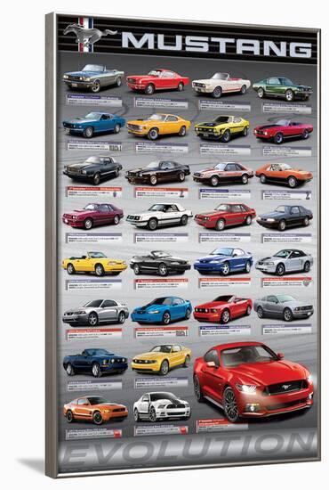 Ford: Mustang- 50 Years Of Evolution-null-Framed Poster