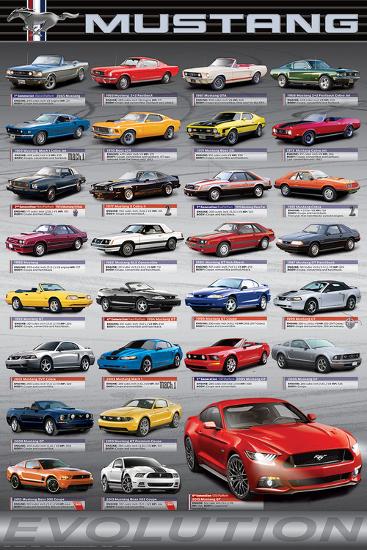 Ford: Mustang- 50 Years Of Evolution-null-Lamina Framed Poster