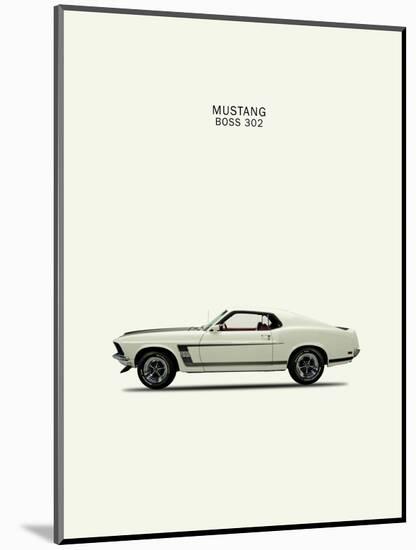 Ford Mustang Boss302 1969-Mark Rogan-Mounted Art Print