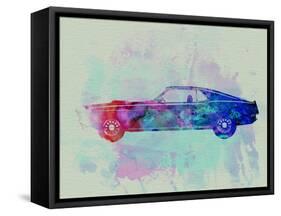 Ford Mustang Watercolor 1-NaxArt-Framed Stretched Canvas