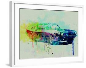 Ford Mustang Watercolor 2-NaxArt-Framed Art Print