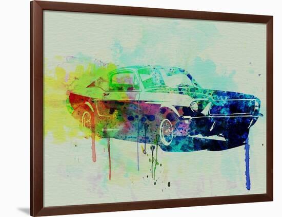 Ford Mustang Watercolor 2-NaxArt-Framed Art Print