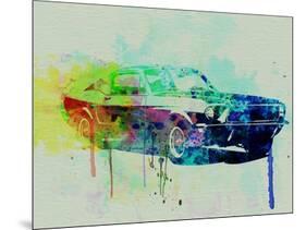 Ford Mustang Watercolor 2-NaxArt-Mounted Art Print