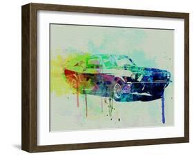 Ford Mustang Watercolor 2-NaxArt-Framed Art Print