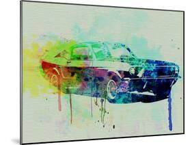 Ford Mustang Watercolor 2-NaxArt-Mounted Art Print