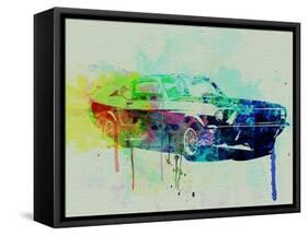 Ford Mustang Watercolor 2-NaxArt-Framed Stretched Canvas