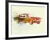 Ford Mustang Watercolor-NaxArt-Framed Art Print