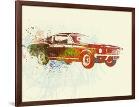 Ford Mustang Watercolor-NaxArt-Framed Art Print