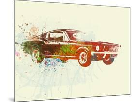 Ford Mustang Watercolor-NaxArt-Mounted Art Print