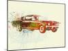 Ford Mustang Watercolor-NaxArt-Mounted Art Print