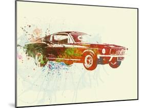 Ford Mustang Watercolor-NaxArt-Mounted Art Print