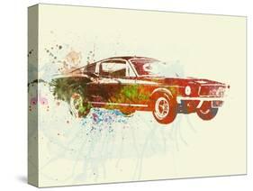 Ford Mustang Watercolor-NaxArt-Stretched Canvas