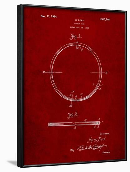 Ford Piston Ring Patent-Cole Borders-Framed Art Print