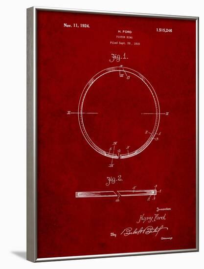 Ford Piston Ring Patent-Cole Borders-Framed Art Print