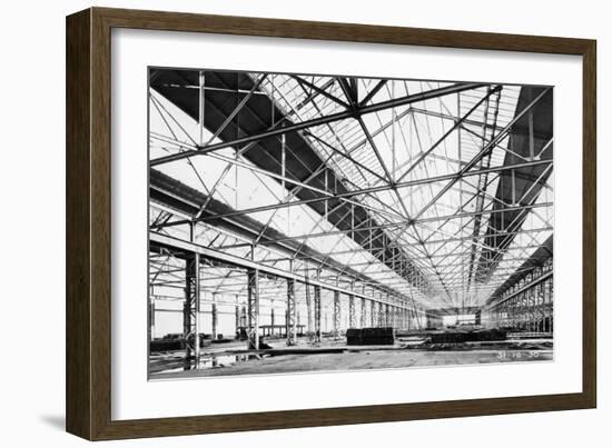 Ford Plant During Construction, Dagenham, Essex, 1930-null-Framed Photographic Print