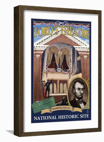 Ford's Theatre National Site - Washington, DC-Lantern Press-Framed Art Print