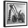 Ford Tractor with Posthole Digger Attachment-Loomis Dean-Framed Photographic Print