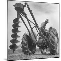 Ford Tractor with Posthole Digger Attachment-Loomis Dean-Mounted Photographic Print