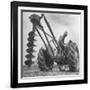 Ford Tractor with Posthole Digger Attachment-Loomis Dean-Framed Photographic Print