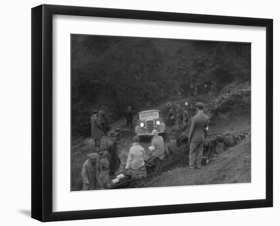 Ford V8 drop head coupe of GM Denton competing in the MCC Sporting Trial, 1935-Bill Brunell-Framed Photographic Print