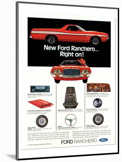Ford1972 Ranchero... Right On!-null-Mounted Premium Giclee Print