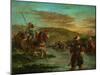 Fording a River in Morocco, 1858-Eugene Delacroix-Mounted Giclee Print