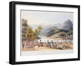 Fording of the River Mondego, engraved by C. Turner, 21st September 1810-Thomas Staunton St. Clair-Framed Giclee Print
