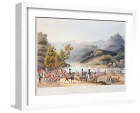 Fording of the River Mondego, engraved by C. Turner, 21st September 1810-Thomas Staunton St. Clair-Framed Giclee Print