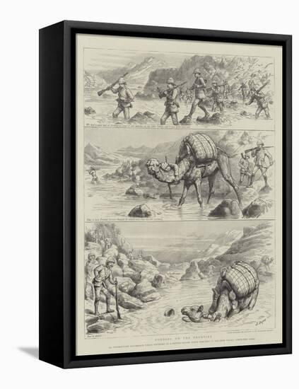 Fording on the Frontier-Godefroy Durand-Framed Stretched Canvas
