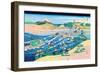 Fording the River-Katsushika Hokusai-Framed Premium Giclee Print