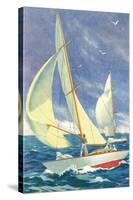 Fore-Deck Man, Yacht Racing-null-Stretched Canvas