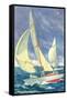 Fore-Deck Man, Yacht Racing-null-Framed Stretched Canvas