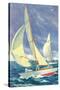 Fore-Deck Man, Yacht Racing-null-Stretched Canvas