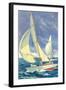 Fore-Deck Man, Yacht Racing-null-Framed Art Print