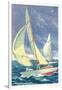 Fore-Deck Man, Yacht Racing-null-Framed Art Print