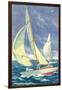 Fore-Deck Man, Yacht Racing-null-Framed Art Print