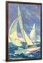 Fore-Deck Man, Yacht Racing-null-Framed Art Print