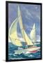 Fore-Deck Man, Yacht Racing-null-Framed Art Print