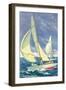 Fore-Deck Man, Yacht Racing-null-Framed Art Print