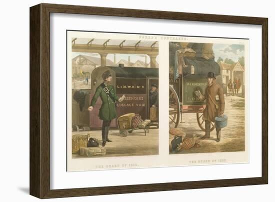 Fore's Contrasts: the Guard of 1832, the Guard of 1852, Engraved by John Harris-Henry Thomas Alken-Framed Giclee Print