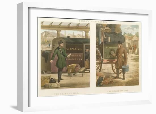 Fore's Contrasts: the Guard of 1832, the Guard of 1852, Engraved by John Harris-Henry Thomas Alken-Framed Giclee Print